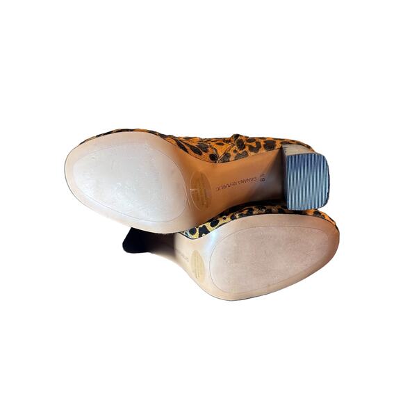 Banana Republic Leopard Calf Hair Ankle Booties - Size 8.5 - Picture 14 of 14